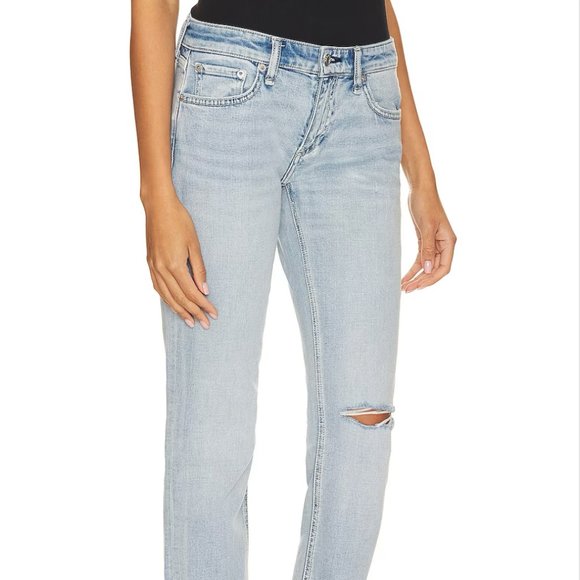 Rag & Bone Jeans - Dre Low-rise Slim Boyfriend Jean - Light Denim Wash - Picture 2 of 10